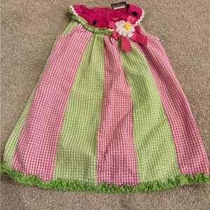 Emily Rose Pink and Green Watermelom Dress 3T